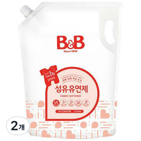 비앤비 섬유유연제 자스민&로즈향 2.1L