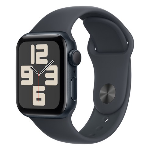 Apple 정품 2024 애플워치 SE 2세대 알루미늄 케이스, 40mm, GPS, 미드나이트